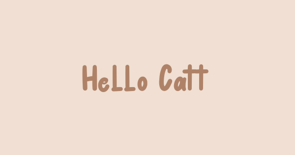 Hello Catty font thumb